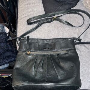 American Leather Co. Black
Leather Crossbody Bag Purse